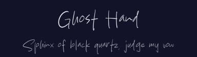 Ghost Hand by MJType — Script Handwritten Font — thumbnail 2