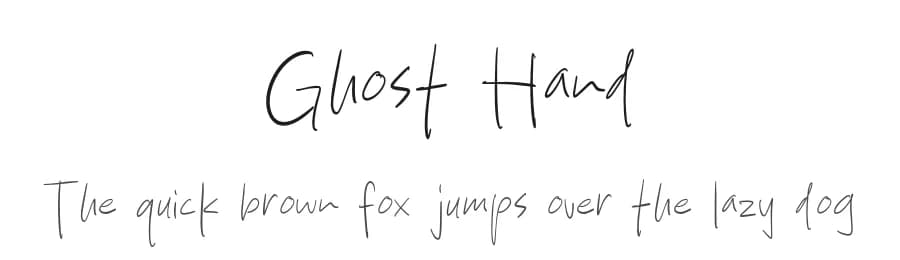 Ghost Hand by MJType — Script Handwritten Font