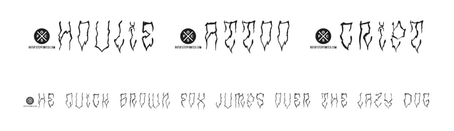 Ghoulie Tattoo Script by Out of Step Font Company — Script Handwritten Font