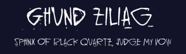 Ghund Ziliag by Juha Korhonen — Script Handwritten Font — thumbnail 2