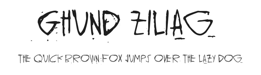 Ghund Ziliag by Juha Korhonen — Script Handwritten Font