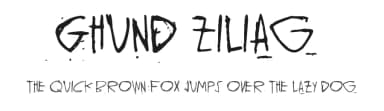 Ghund Ziliag by Juha Korhonen — Script Handwritten Font — thumbnail 1