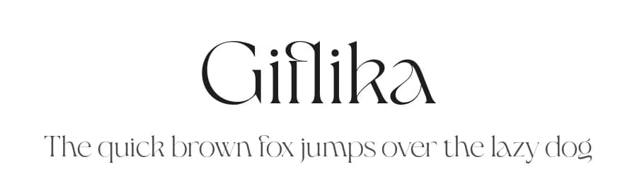 Giflika by BrandSemut — Serif Font
