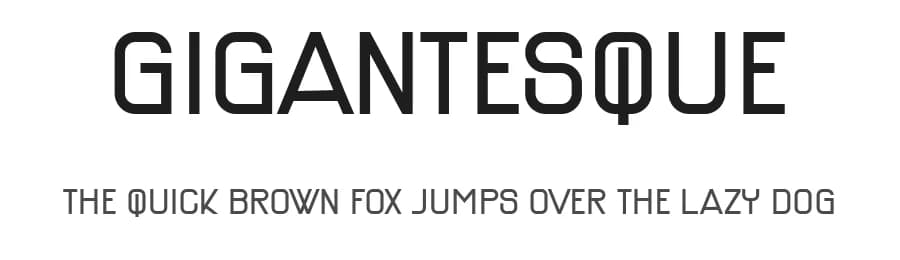 Gigantesque by Vladimir Nikolic — Sans Serif Font