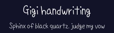 Gigi handwriting by Gigi Choi — Script Handwritten Font — thumbnail 2