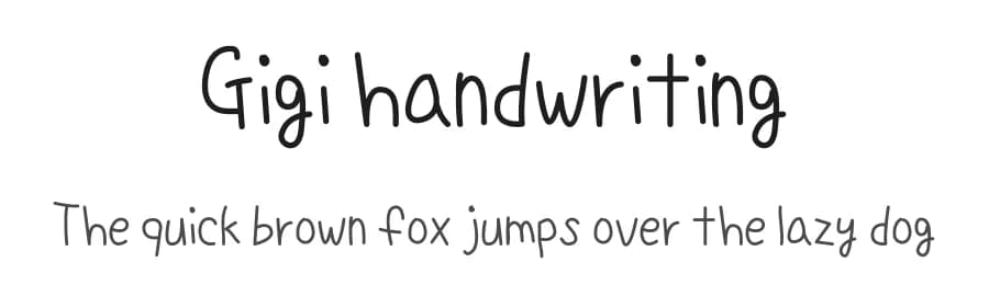Gigi handwriting by Gigi Choi — Script Handwritten Font