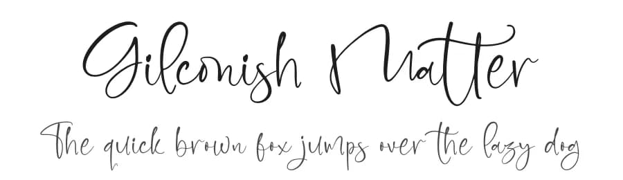 Gilconish Matter by Letterena Studios — Script Handwritten Font