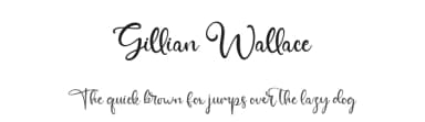 Gillian Wallace by Kong Font — Script Handwritten Font — thumbnail 1