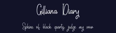 Gilliana Diary by Agustina Sri Suryanti — Script Handwritten Font — thumbnail 2
