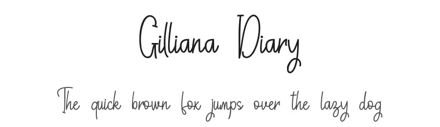 Gilliana Diary by Agustina Sri Suryanti — Script Handwritten Font — preview 1