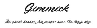 Gimmick by dcoxy - Greg Medina — Script Handwritten Font — thumbnail 1