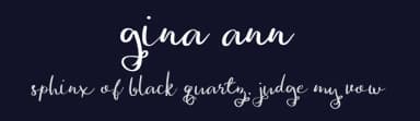 Gina Ann by Dominique Demetz — Script Handwritten Font — thumbnail 2
