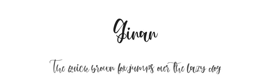 Ginan by Mariyana — Script Handwritten Font