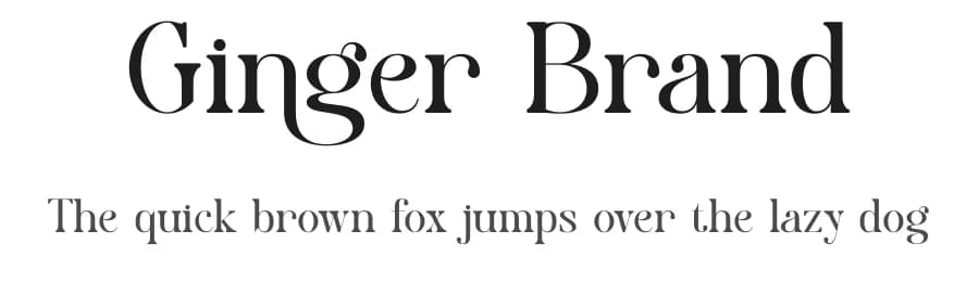 Ginger Brand by Muflieart — Serif Font