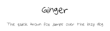 Ginger by K D — Script Handwritten Font — thumbnail 1