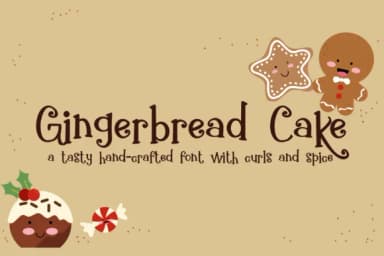 Gingerbread Cake Font by Illustration Ink — Script Handwritten Font — thumbnail 1