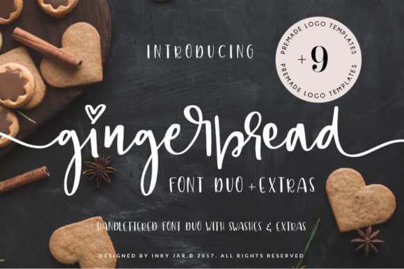 Gingerbread Duo Font by inkyjar — Script Handwritten Font