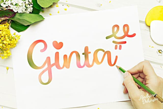 Ginta Font by Andrian Dehasta — Script Handwritten Font