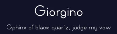 Giorgino by Davide Ardissone — Sans Serif Font — thumbnail 2