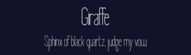 Giraffe by Corina Olivo — Sans Serif Font — thumbnail 2