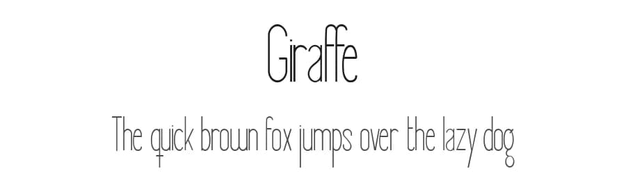 Giraffe by Corina Olivo — Sans Serif Font