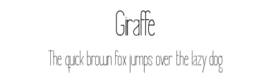 Giraffe by Corina Olivo — Sans Serif Font — thumbnail 1