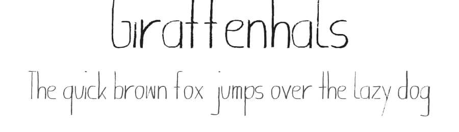 Giraffenhals by Manuel Viergutz | Typo Graphic Design — Script Handwritten Font