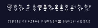 Girl Characters by D3 — Dingbats Font — thumbnail 2