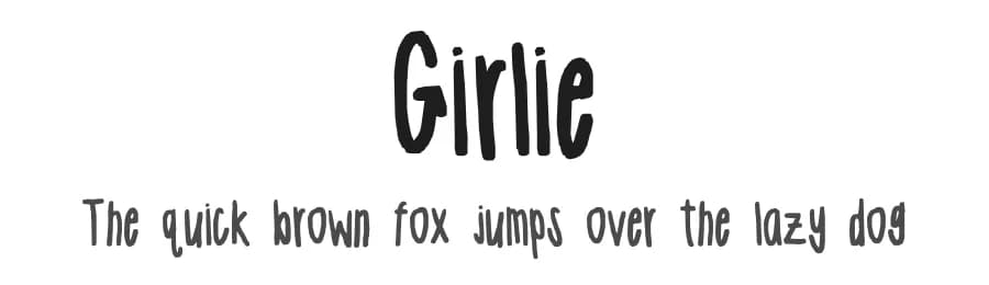 Girlie by M. Thomas — Script Handwritten Font