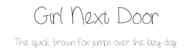 Girl Next Door by Vanessa Bays — Script Handwritten Font — thumbnail 1