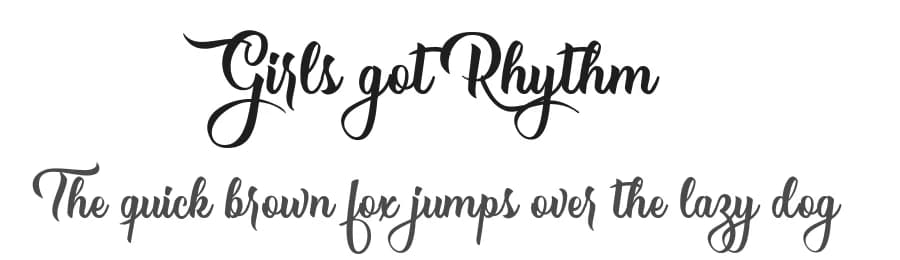 Girls got Rhythm by Billy Argel Fonts ® — Script Handwritten Font