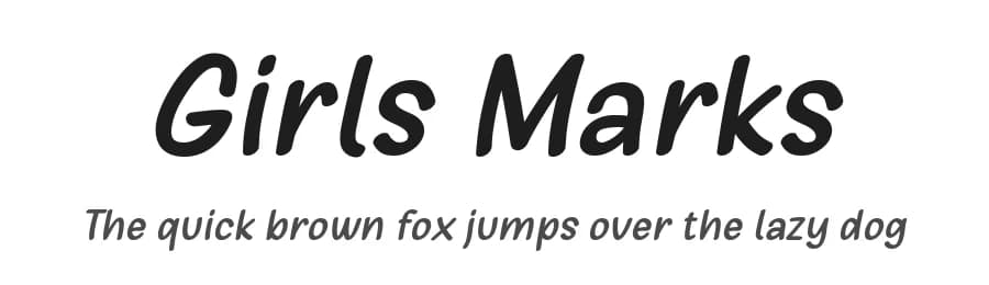 Girls Marks by 7NTypes — Script Handwritten Font