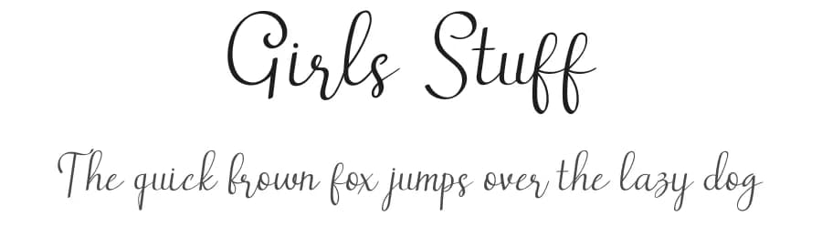 Girls Stuff by Airotype — Script Handwritten Font