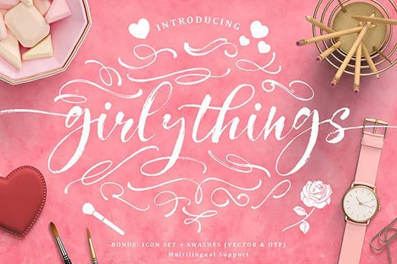Girly Things Family Font by fontsgood — Script Handwritten Font