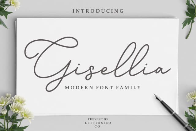 Gisellia Font by Lettersiro Co. — Script Handwritten Font