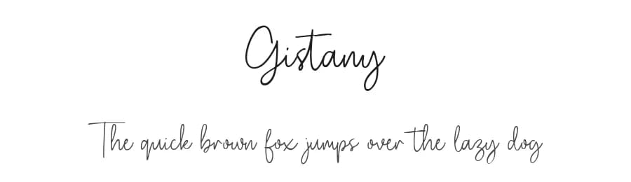 Gistany by Typebae Foundry — Script Handwritten Font