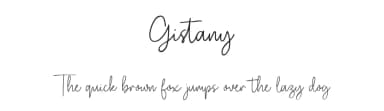 Gistany by Typebae Foundry — Script Handwritten Font — thumbnail 1