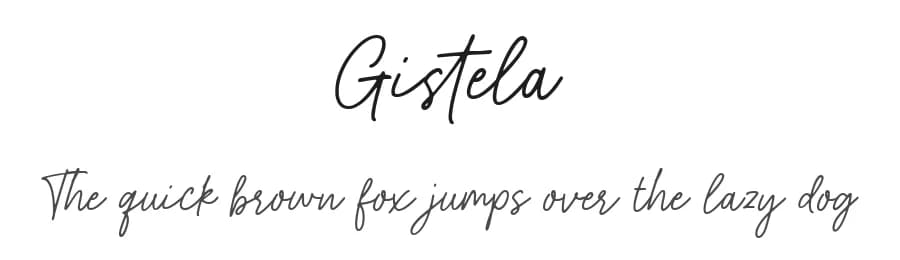 Gistela by Typebae Foundry — Script Handwritten Font