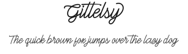 Gittelsy by WDfont — Script Handwritten Font