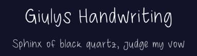 Giulys Handwriting by Giuly — Script Handwritten Font — thumbnail 2