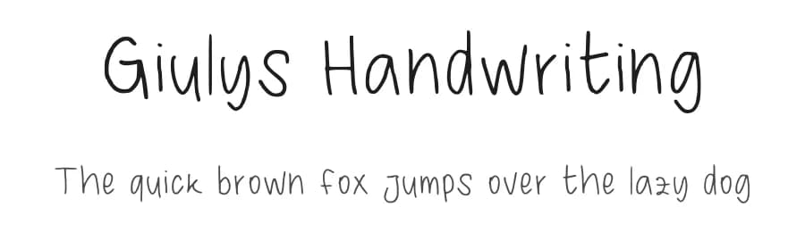 Giulys Handwriting by Giuly — Script Handwritten Font