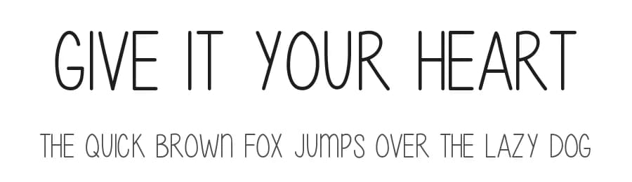 Give It Your Heart by Vanessa Bays — Script Handwritten Font