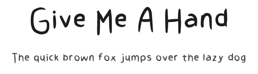 Give Me A Hand by Overtink — Script Handwritten Font