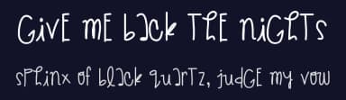 Give Me Back The Nights by Des Gomez — Script Handwritten Font — thumbnail 2
