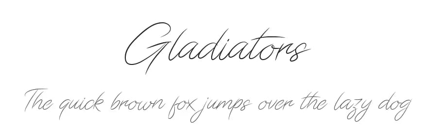 Gladiators by AminMario — Script Handwritten Font