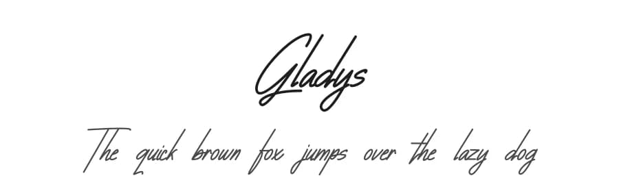Gladys by Fontlicious — Script Handwritten Font