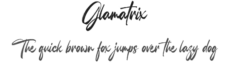 Glamatrix by Cat.B — Script Handwritten Font