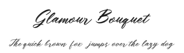 Glamour Bouquet by Aluyeah Studio — Script Handwritten Font