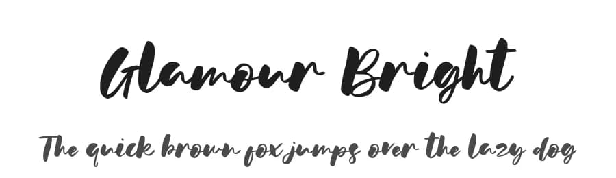 Glamour Bright by alphArtype — Script Handwritten Font