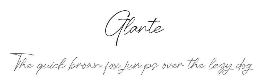 Glante by Sunset Gallery — Script Handwritten Font — preview 1
